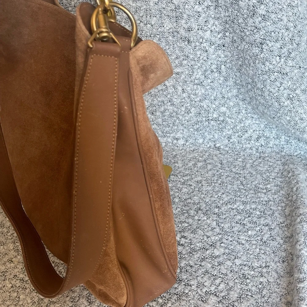 Authentic Gucci vintage bamboo suede shoulder bag - Picture 3 of 12